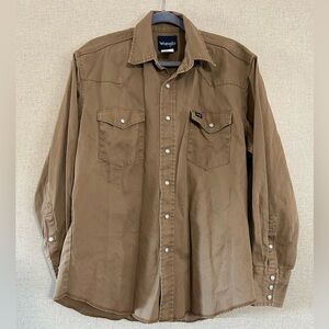 Wrangler Tan Button Up